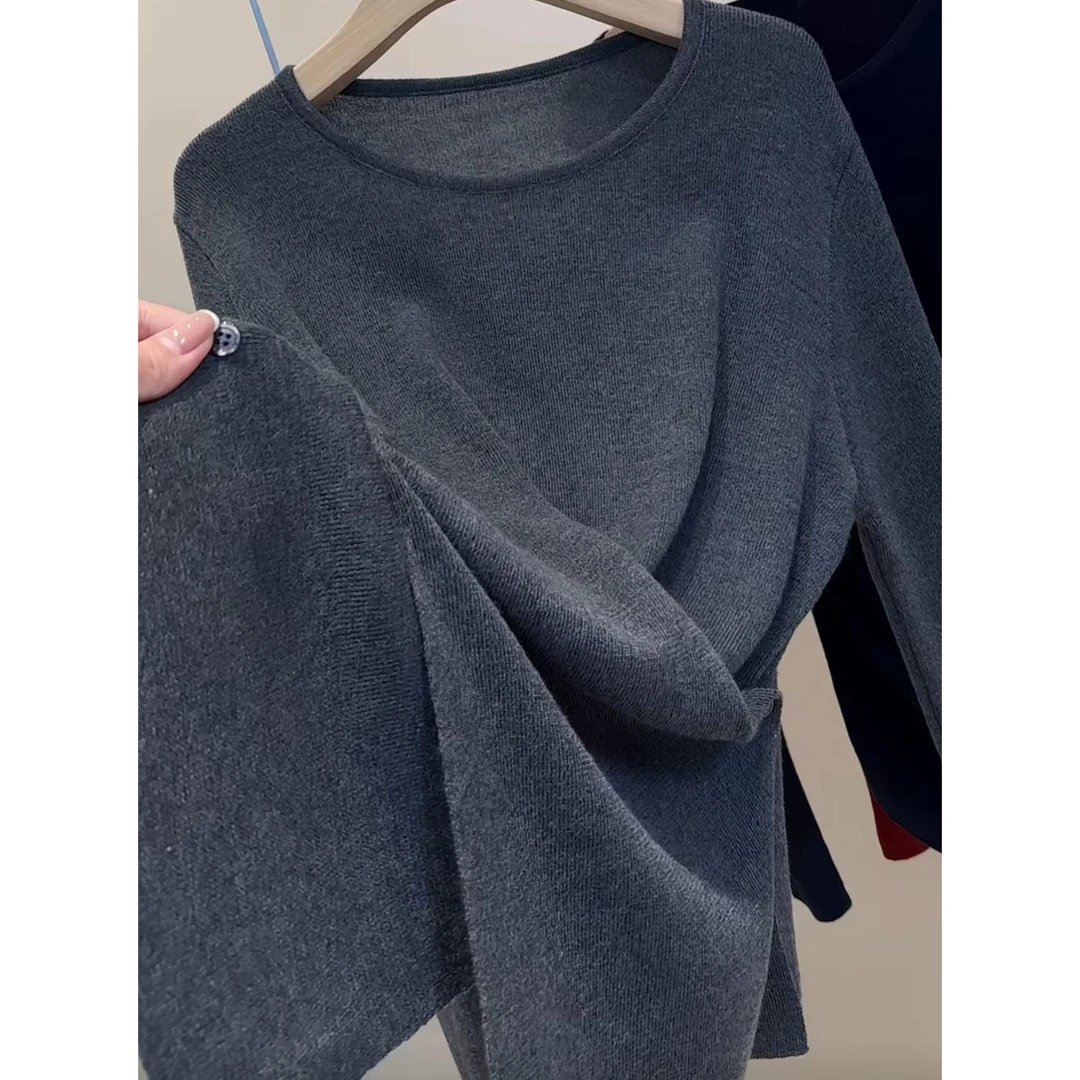 今年流行穿搭2025早秋新款温柔风薄款毛针织衫宽松超显瘦长袖上衣