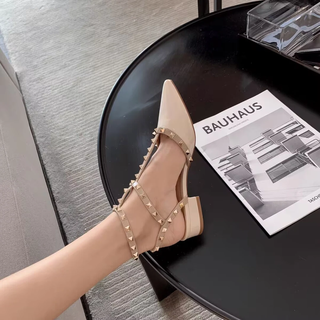 6056新款浅口低跟女单鞋柔软舒适圆头软底平底鞋小香风单鞋