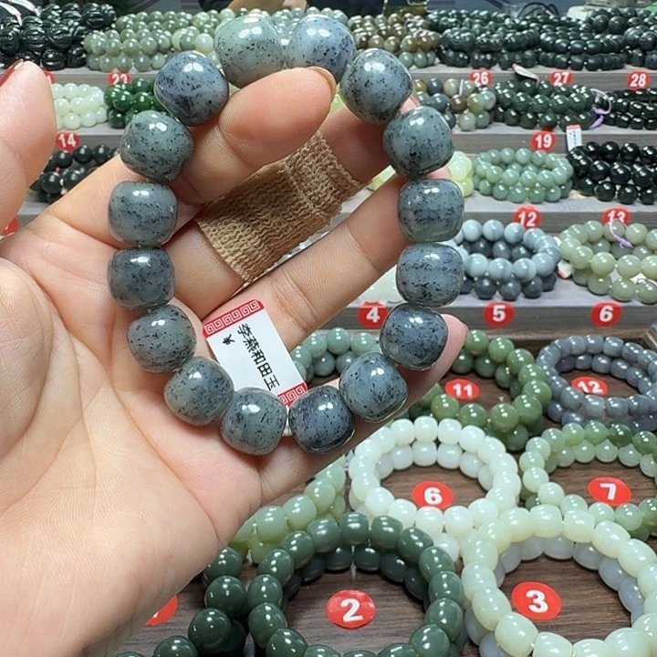 未镶嵌手链和田玉新疆青花老型卡14