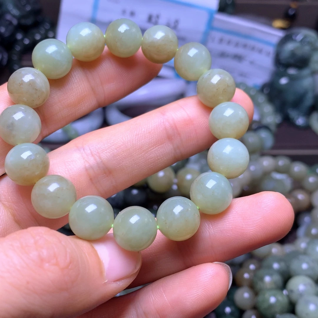 和田玉未镶嵌手串12