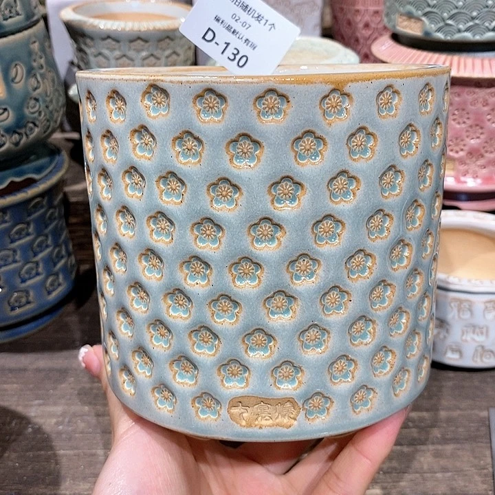 七里烧花盆2-7-130口径10