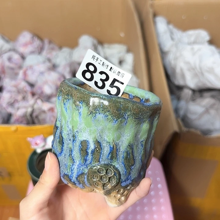 景德镇手工陶瓷盆 口7.5
