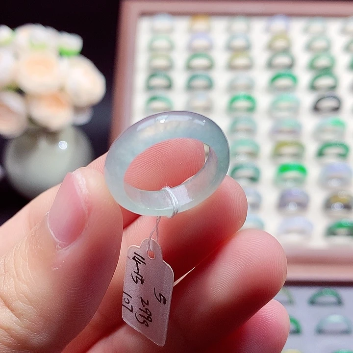 翡翠未镶嵌戒指14-15号