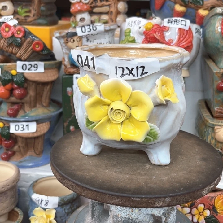 紫砂花盆粗陶材质多肉花盆