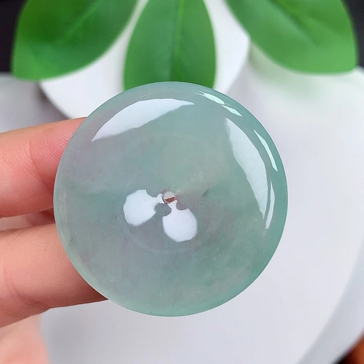 颈饰未镶嵌翡翠平安扣35.8x6.0mm