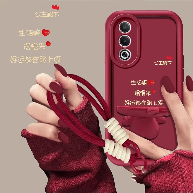 适用oppoA3X手机壳好运在路上卡通猫咪支架创意全包防摔网红女款