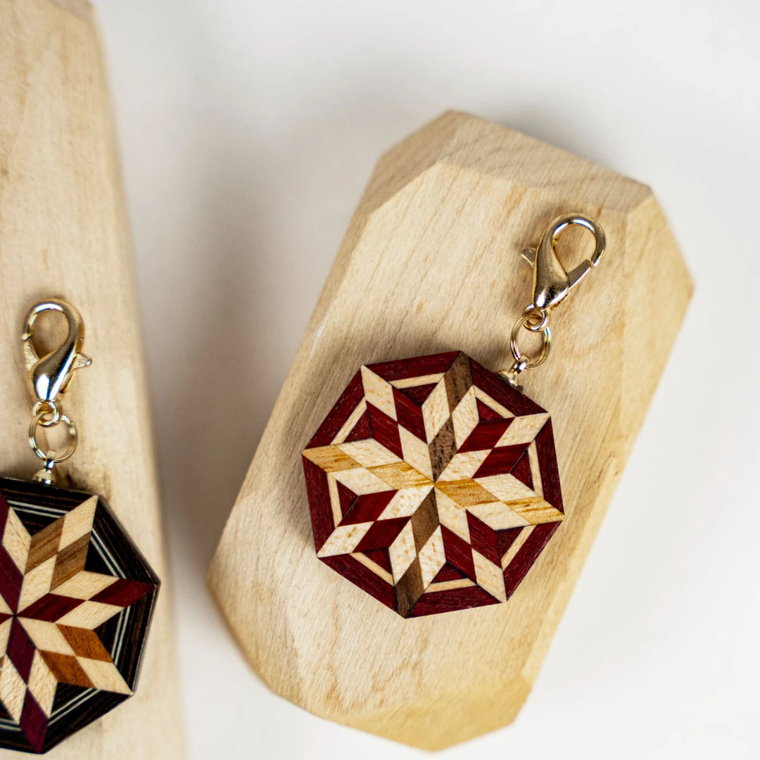 拼木挂件饰品钥匙扣礼品