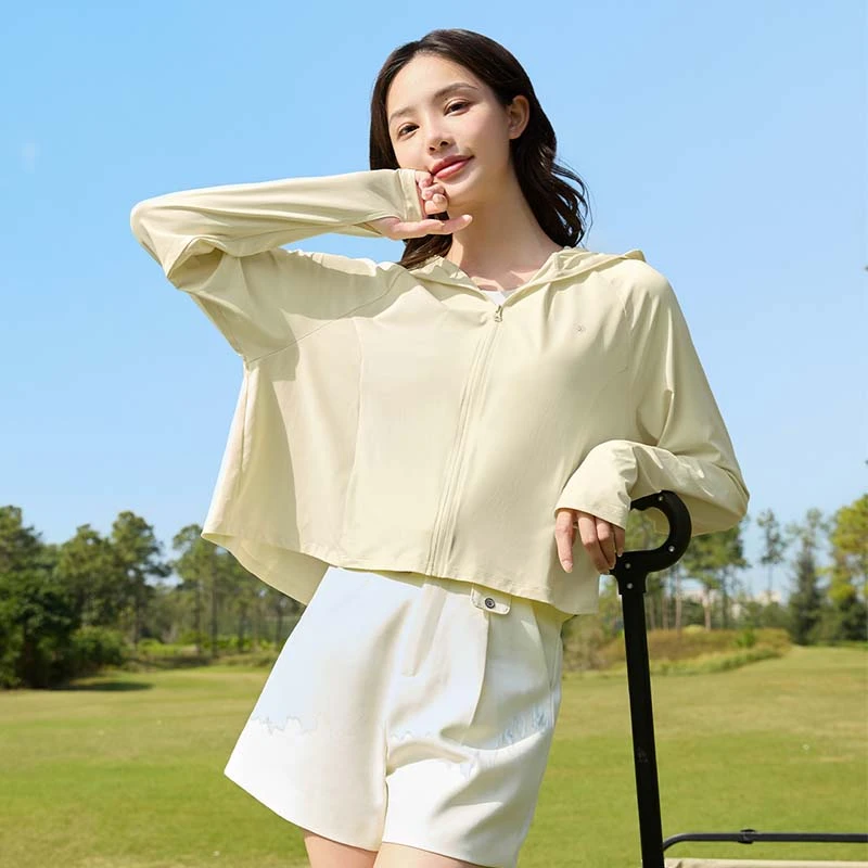 361°运动外套女2025夏季户外连帽薄款防晒衣针织外套宽松