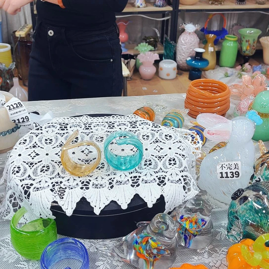 2个餐巾环 家悦琉璃工艺品