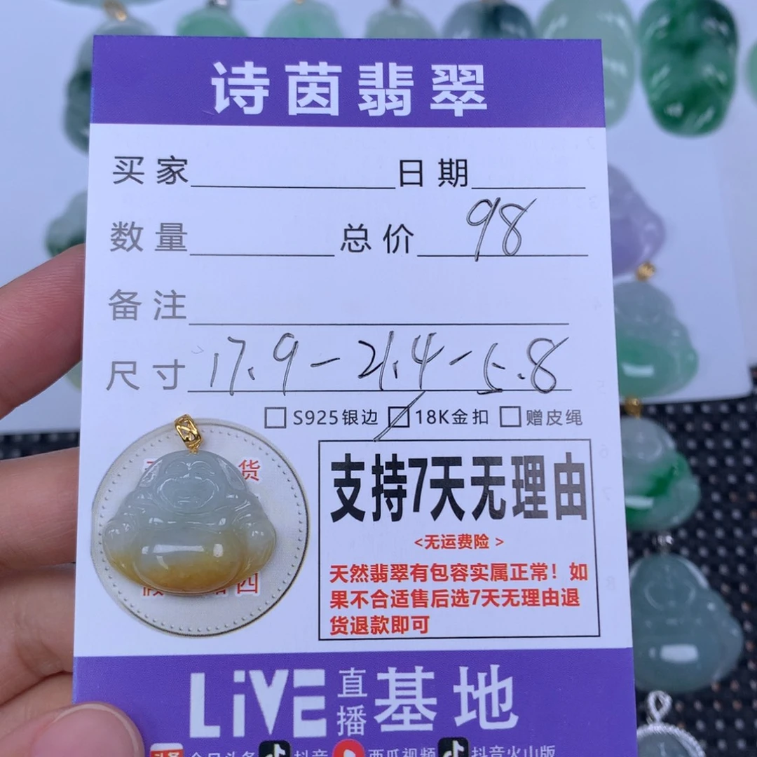 翡翠未镶嵌颈饰天然