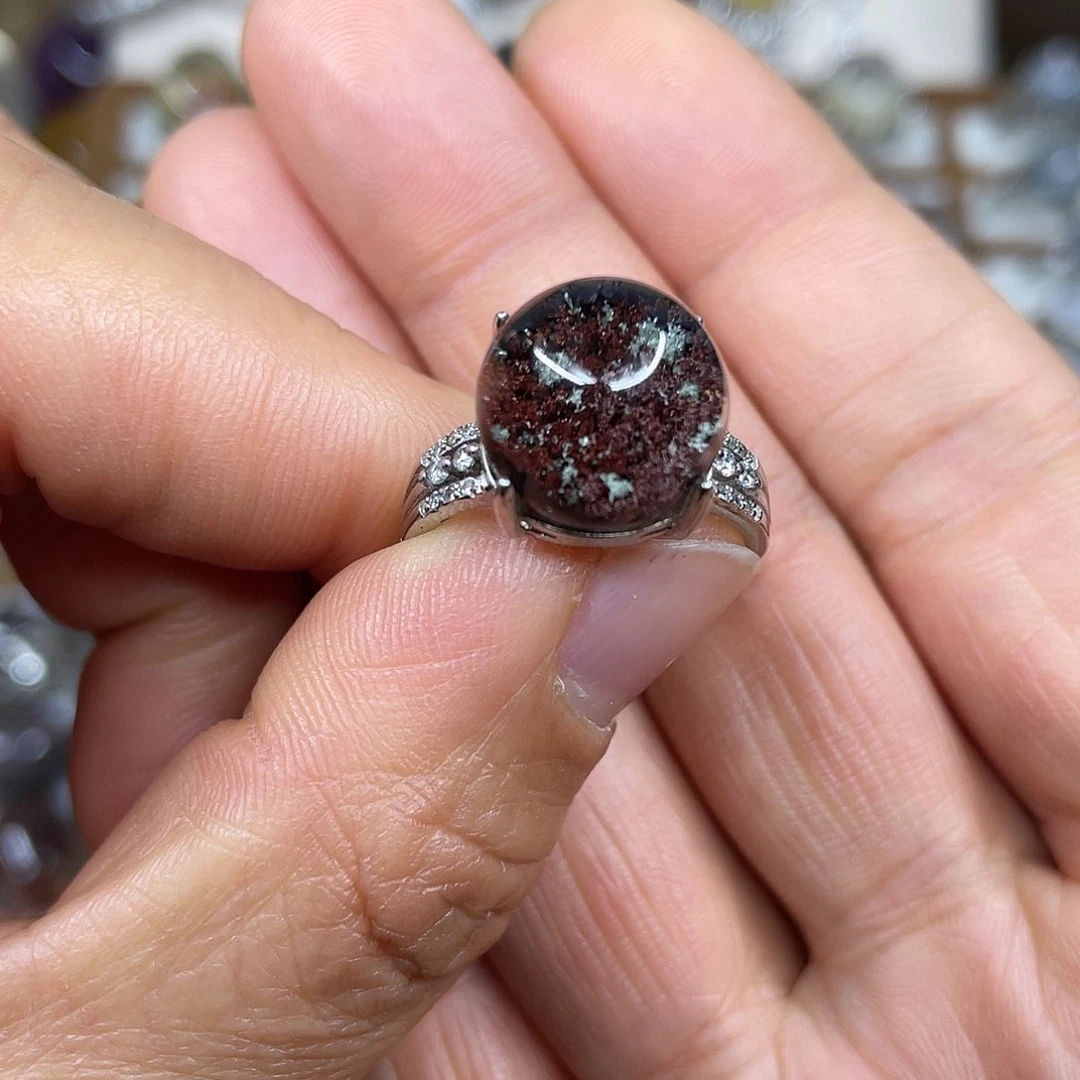 【闪购商品】银S925镶嵌珠宝半成品水晶戒指