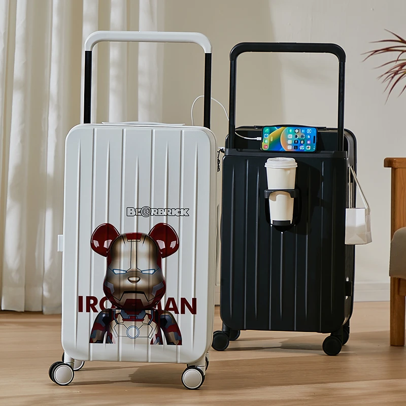 涂鸦宽拉杆三七开多功能行李箱拉杆箱旅行箱男充电新款登机箱密码