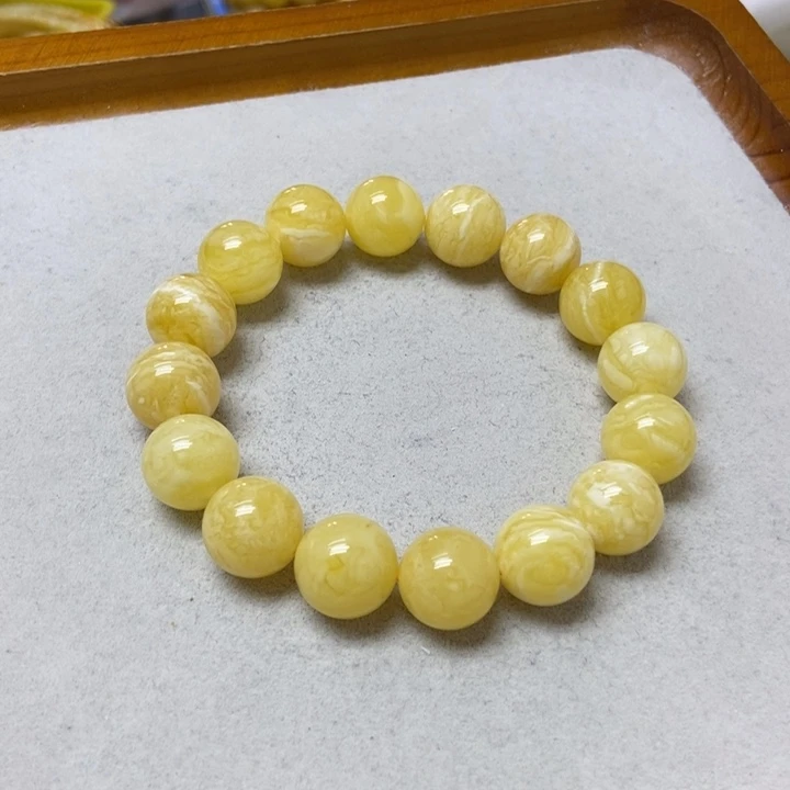蜜蜡未镶嵌裸石手串