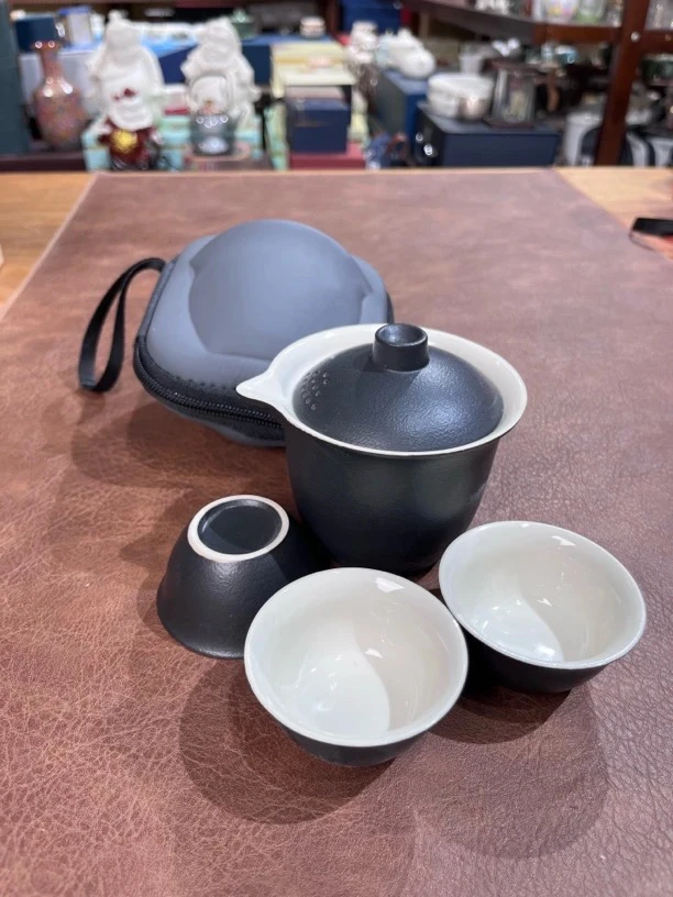 510路宝黑一壶三杯旅行茶具