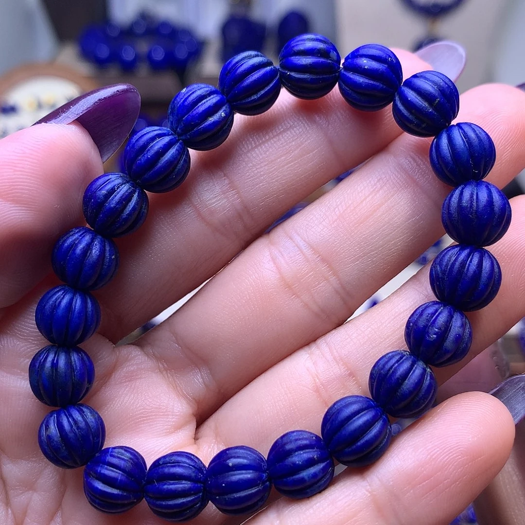 青金石未镶嵌9.2m瓜珠22.4g