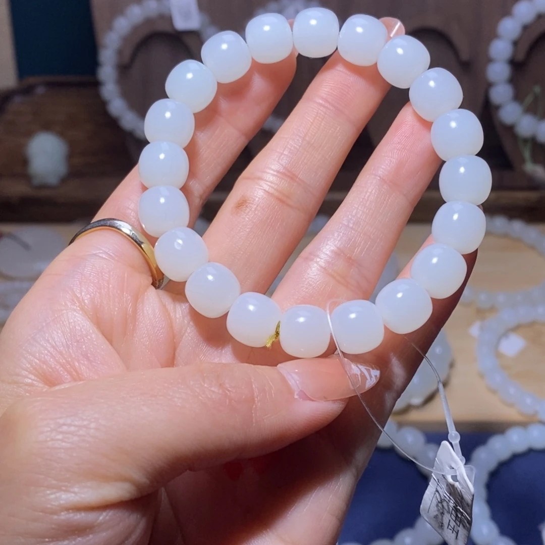 和田玉（白玉）手链未镶嵌玉*缘10w