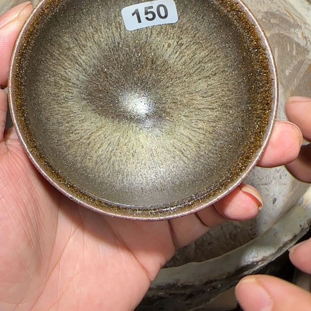 茶盏焦源柴烧自然还原150