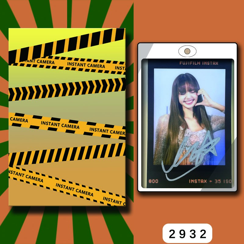 D2932【LISA】 正品拍立得照片 黑金边