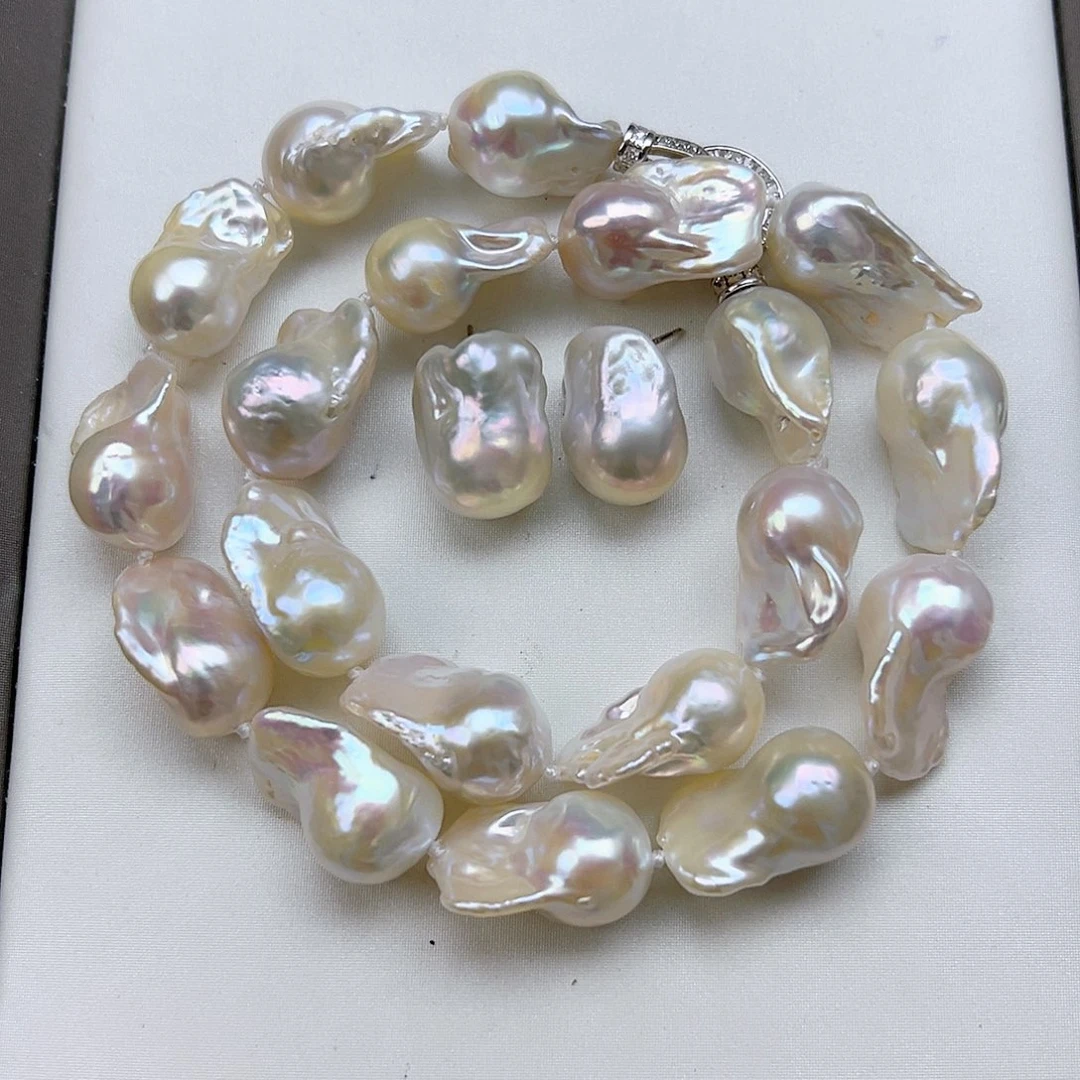 淡水珍珠银S925镶嵌套链