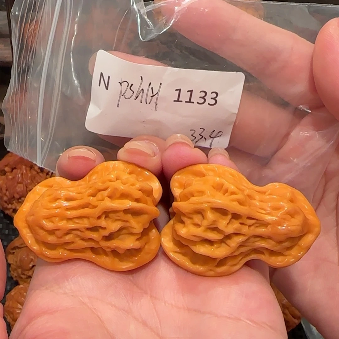 桃核把件无****6盘山葫芦33精品