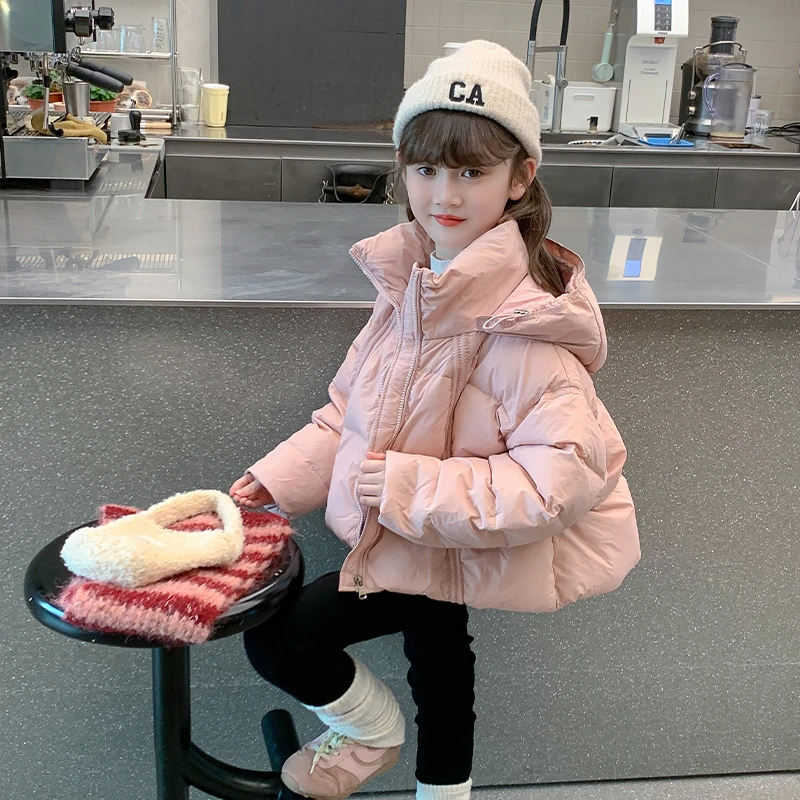 boboe/波波鹅女童2024新款儿童白鸭绒冬季女孩韩版羽绒服-24D120