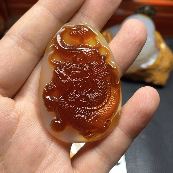 玛瑙/玉髓吊坠未镶嵌壹*