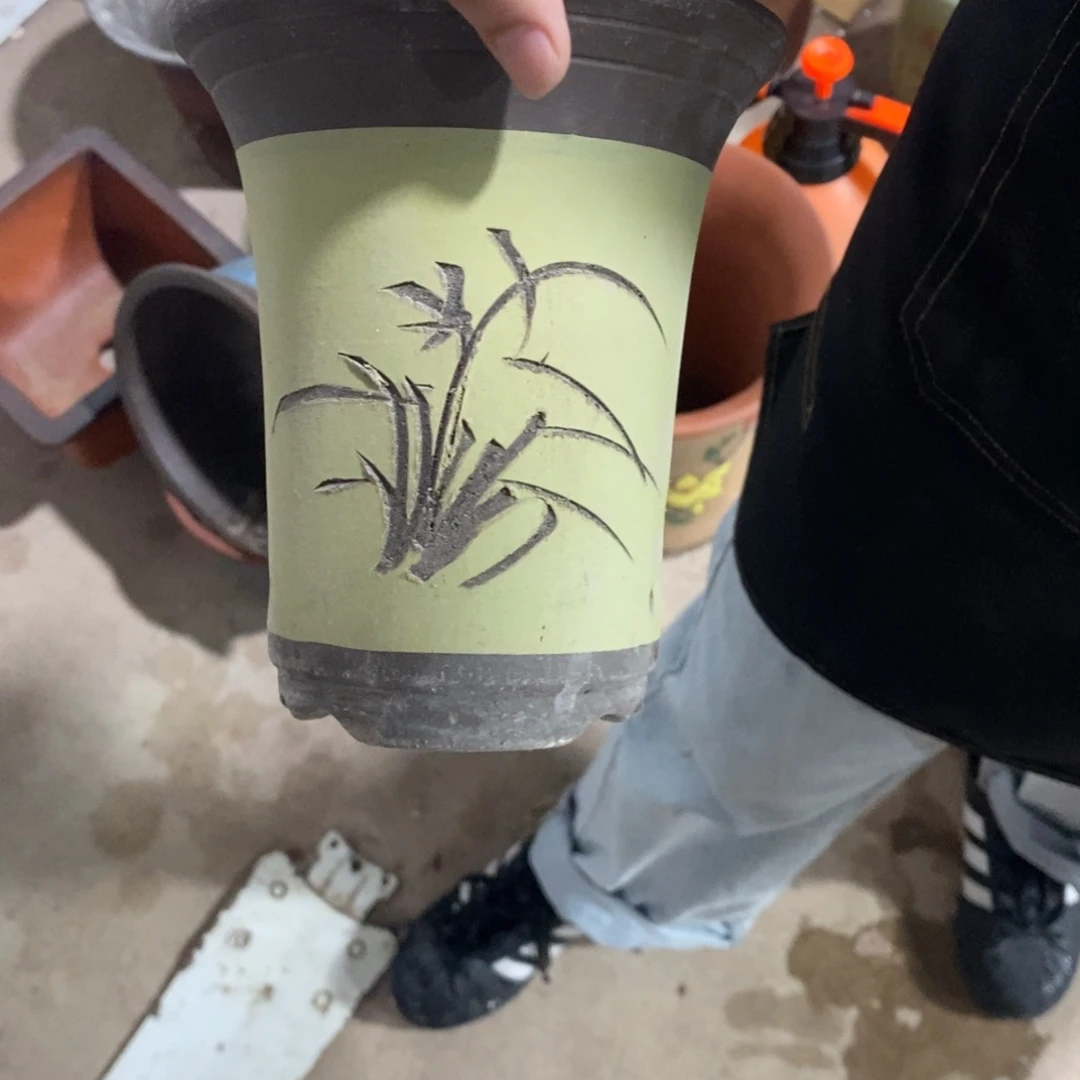 紫砂花盆瑕疵口径口径