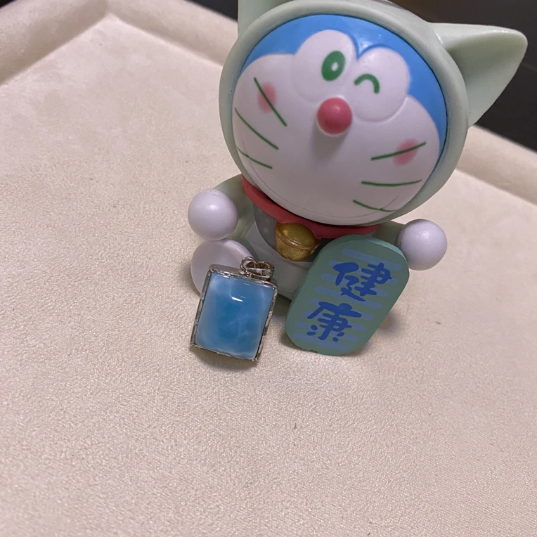 天然海纹石果冻色吊坠