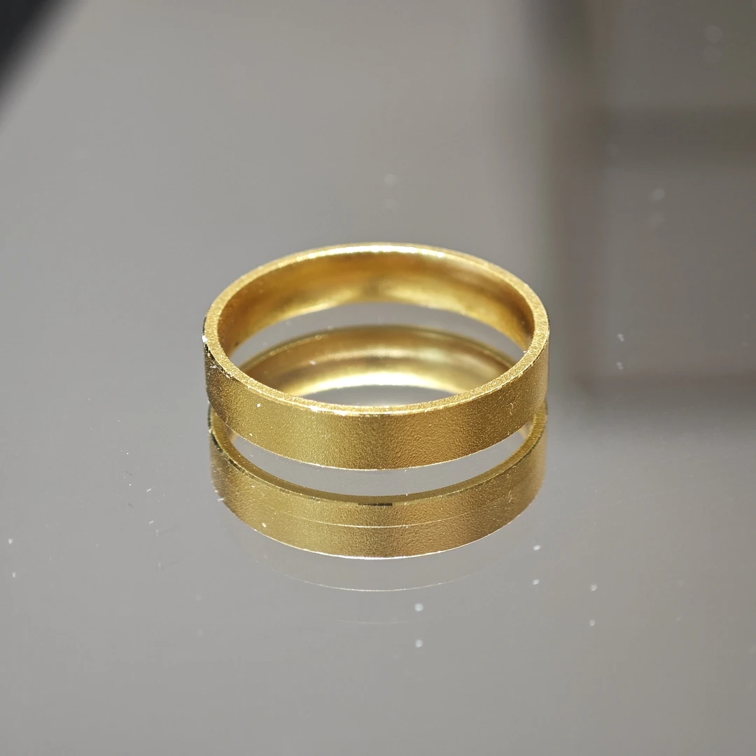 【4mm宽版素戒】足金999戒指618情侣礼物国潮新中式水贝黄金直播