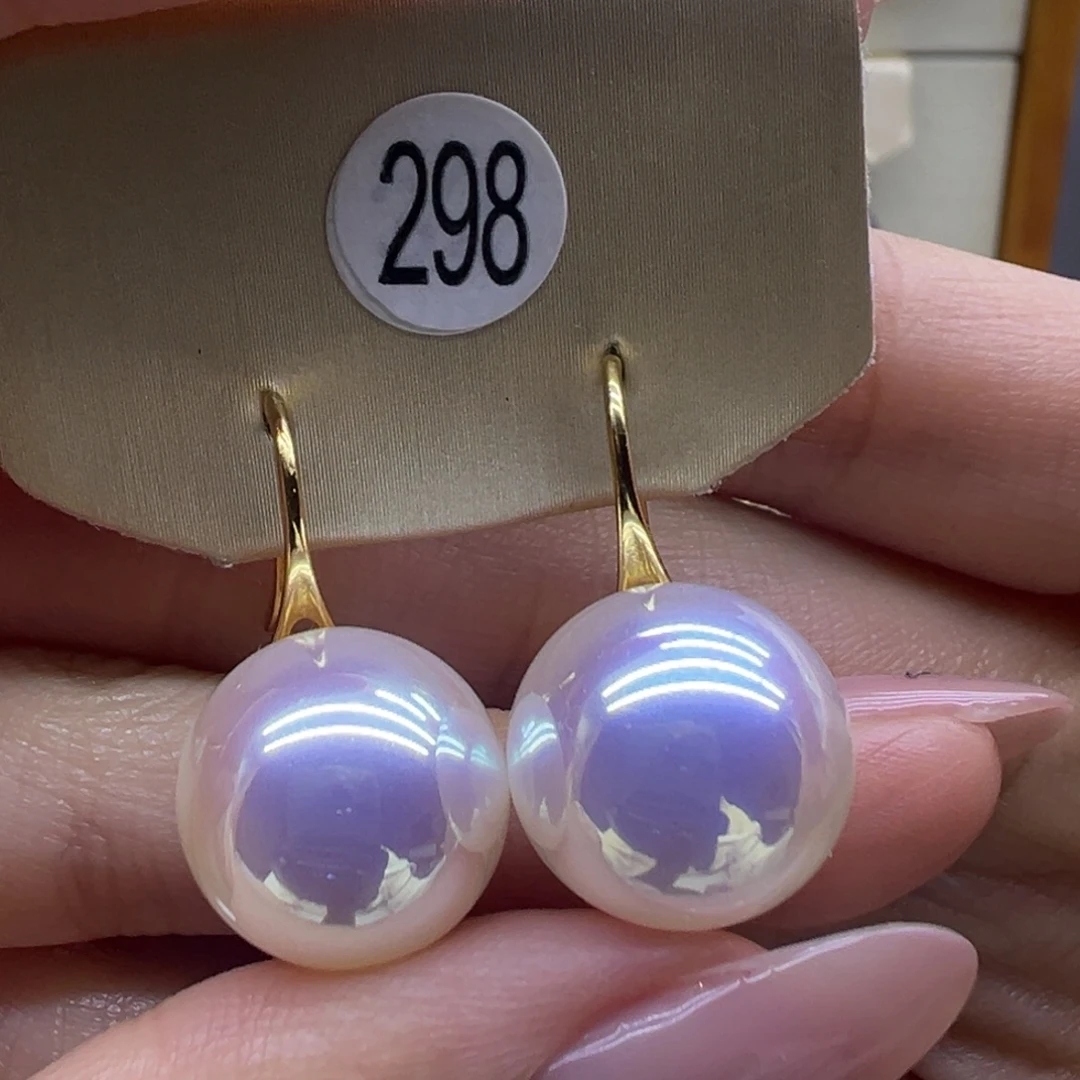 银S925镶嵌耳饰淡水珍珠