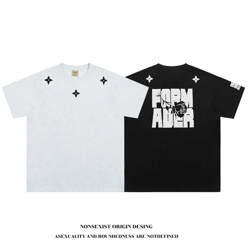 NONSEXIST 原创国潮美式高街刺绣设计感重磅短袖T恤夏季情侣上衣