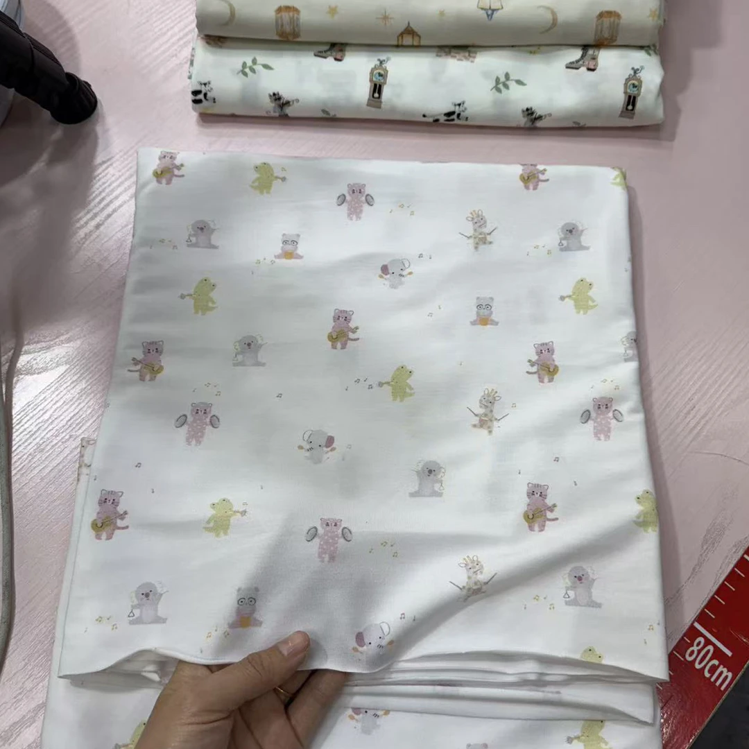 布料时代家欢乐小动物蚕丝莫代尔1-1.2-1.5米多拍连裁