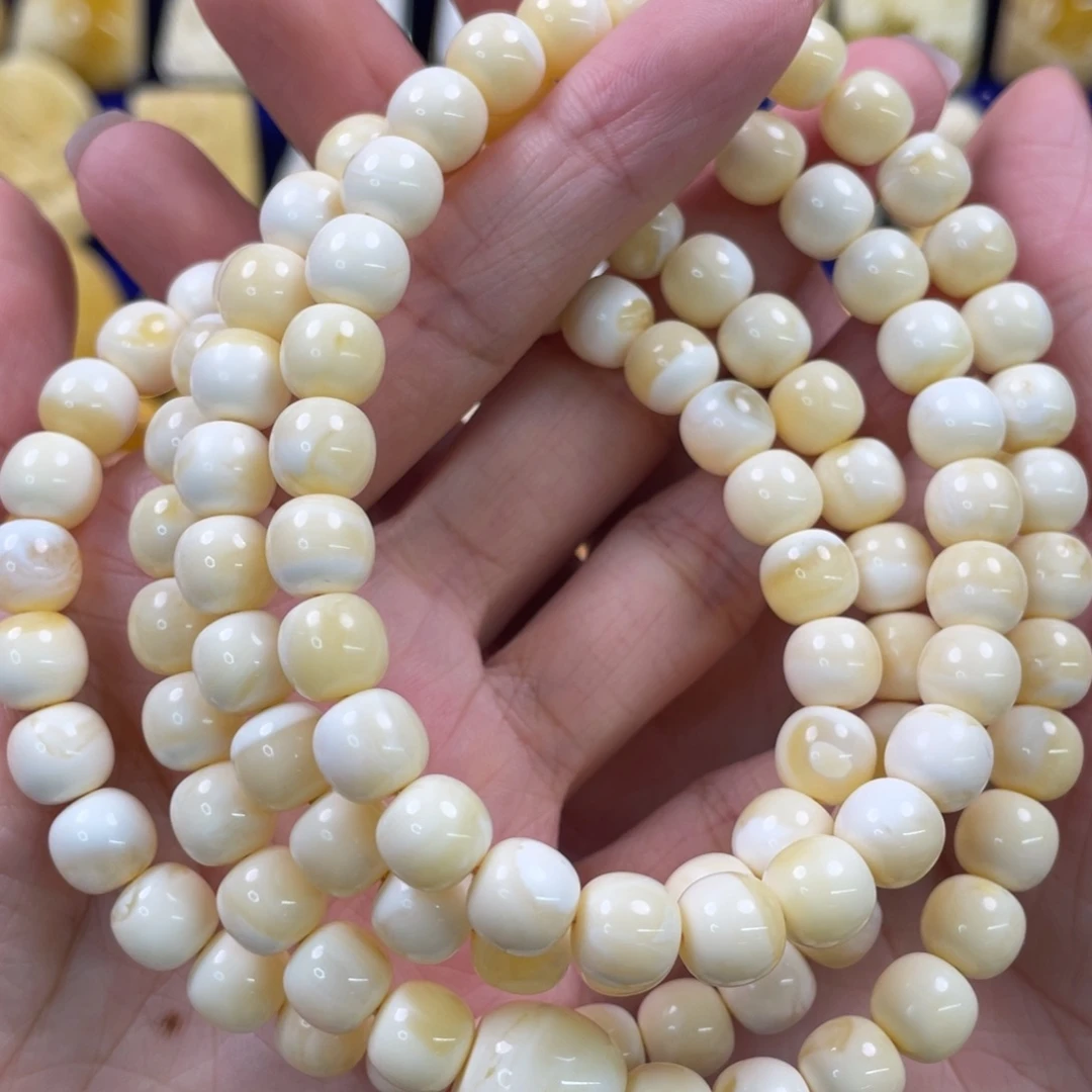 裸石蜜蜡未镶嵌琥珀蜜蜡同料108卡8.5mm