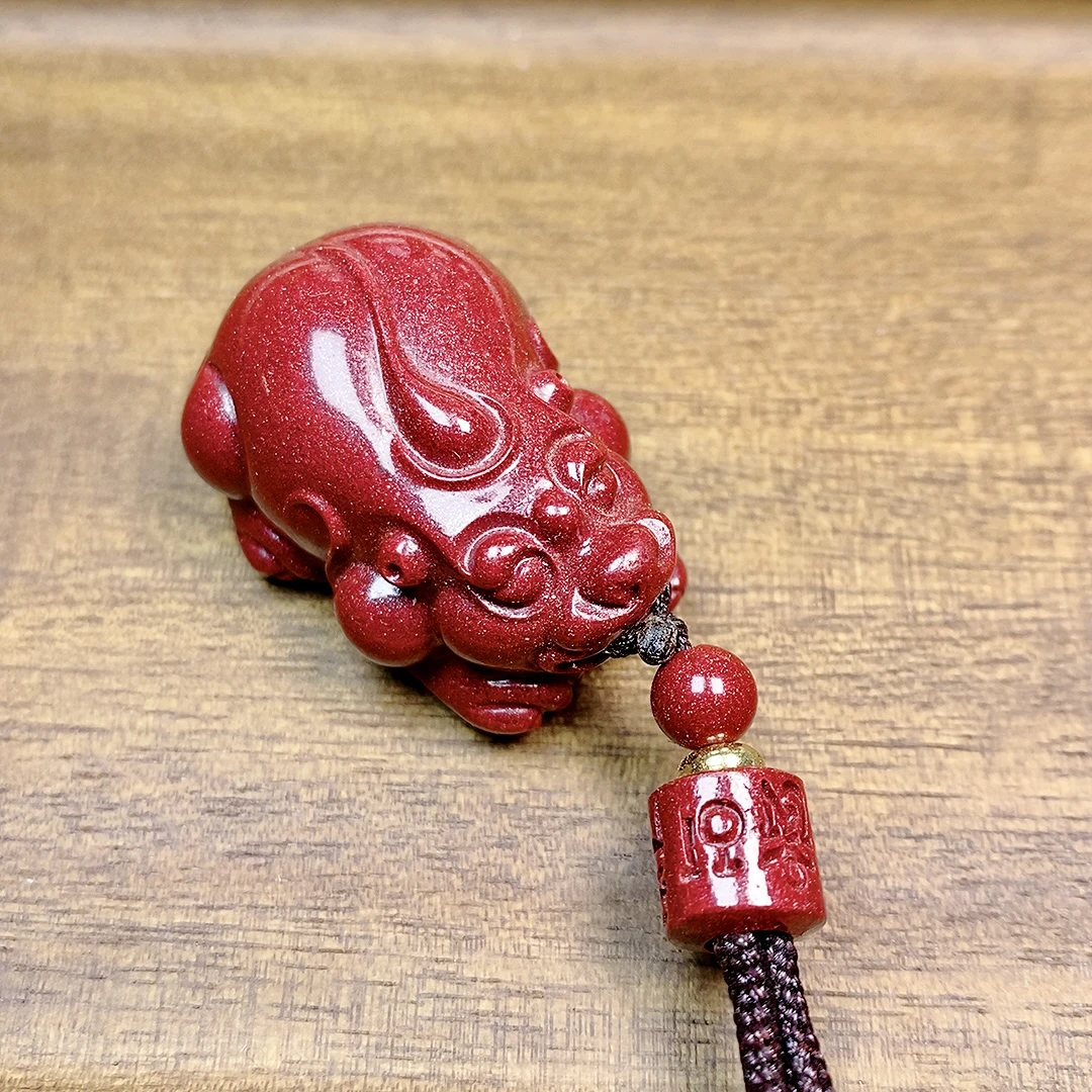 含辰砂工艺品紫金砂招财貔貅吊坠