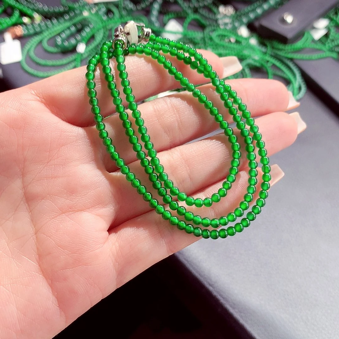 翡翠未镶嵌毛衣链