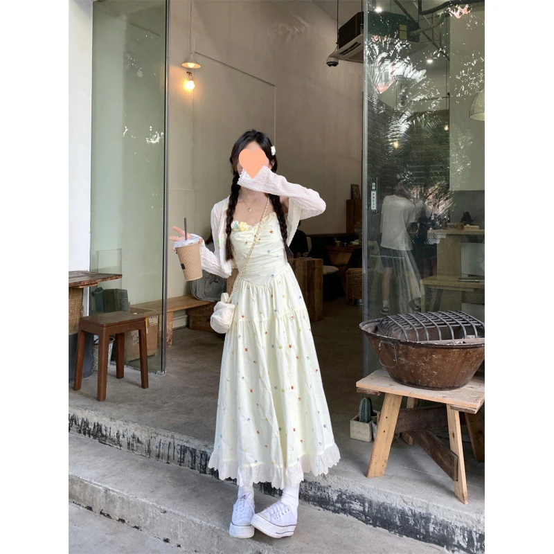 夏日来信 夏季甜美初恋温柔风显瘦小众设计感连衣裙套装