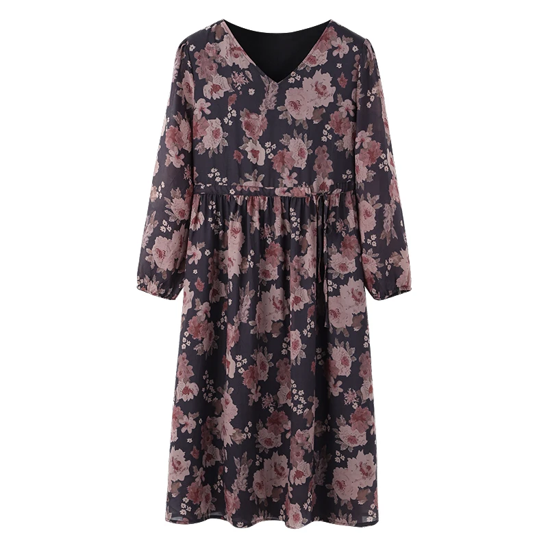 秋季A字碎花连衣裙ZB4328现