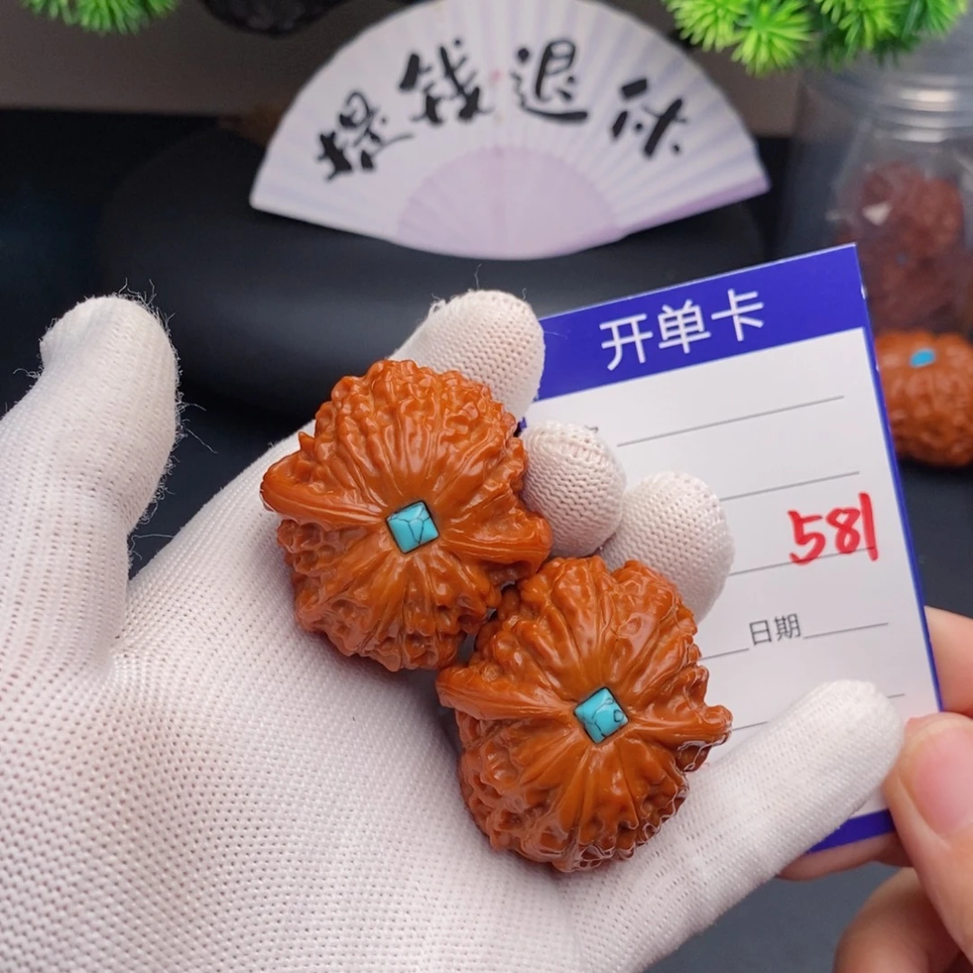 爱***拉把件文玩核桃39血麒麟581