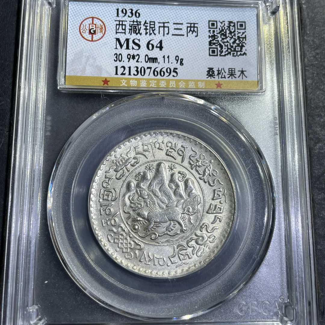 民国 公博64西藏银币三两大桑松，6695 /zzdd
