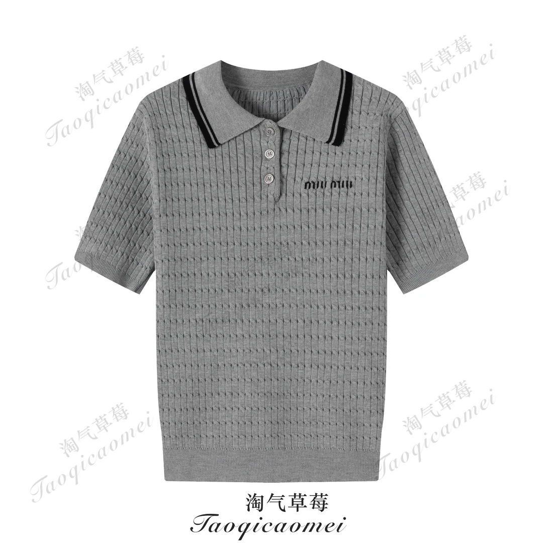 Taoqicaomei · 简约百搭基础款polo衫早秋短袖显瘦针织T恤女
