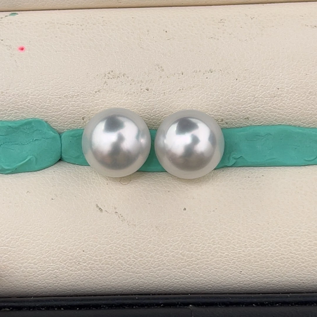 未镶嵌海水珍珠珠宝奇石10+澳白珍珠馒头形