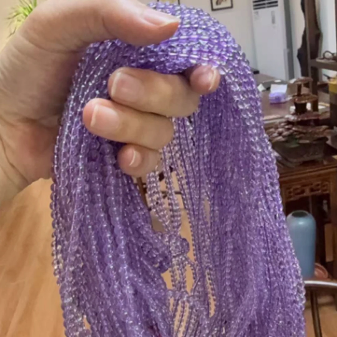 天然紫水晶项链紫色