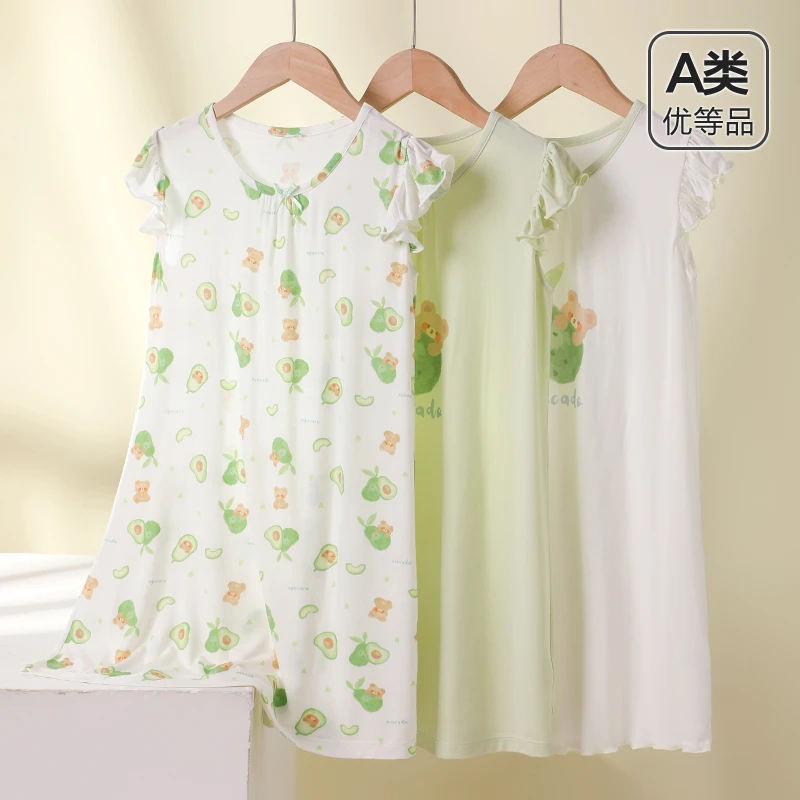 女童睡裙夏季薄款无袖吊带裙凉感清新家居服小公主裙子儿童睡衣夏