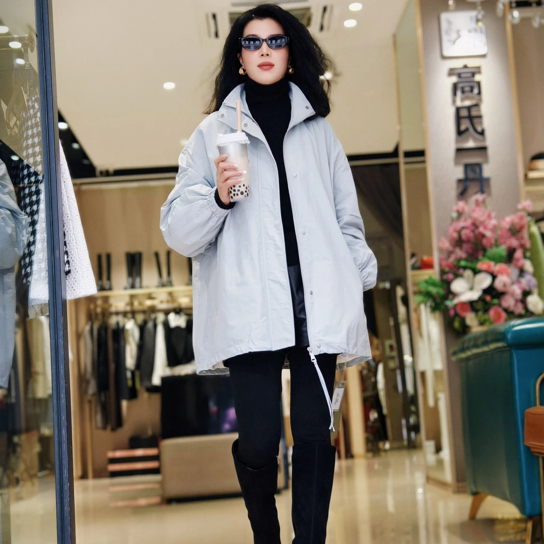 时尚宽松休闲风衣女韩版减龄款外套