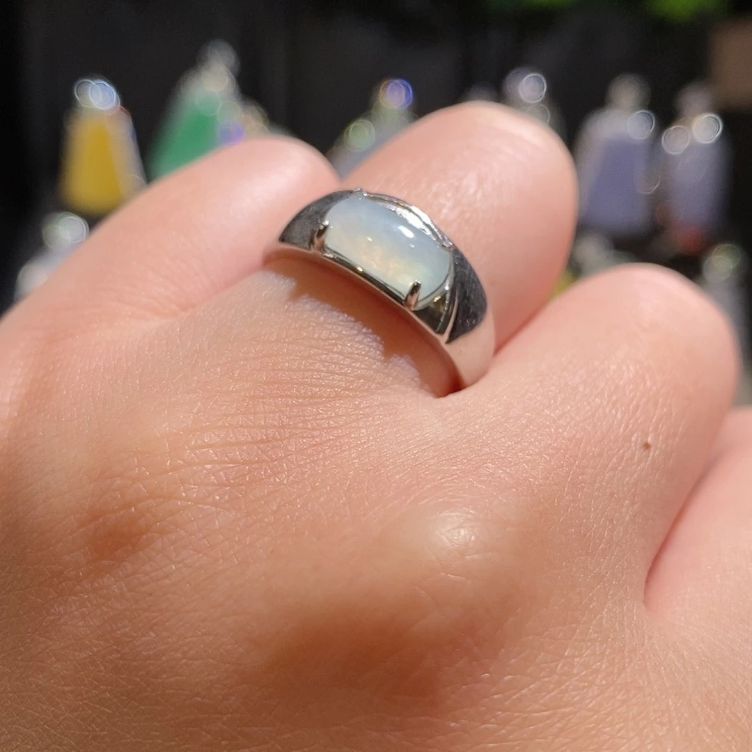 翡翠银S925镶嵌颈饰天然翡翠