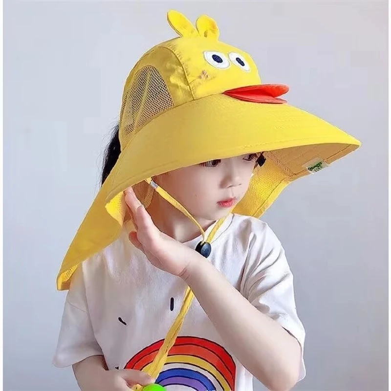 【可调节帽围】儿童帽子春夏薄款儿童防晒儿童遮阳帽男童渔夫帽盆帽