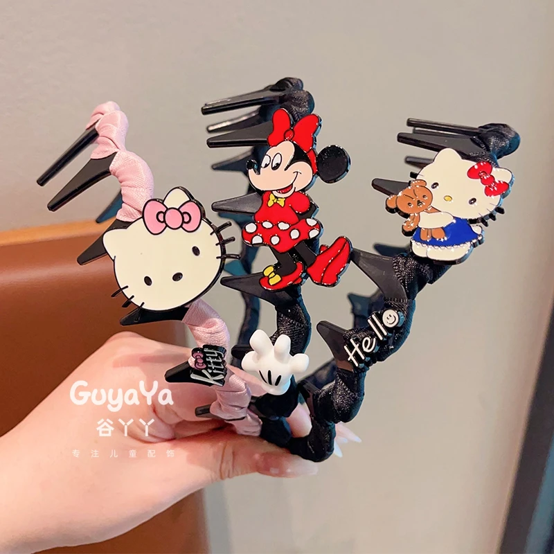 女童卡通可爱凯蒂猫发箍儿童不勒头发捆宝宝防滑带齿头箍女孩发卡