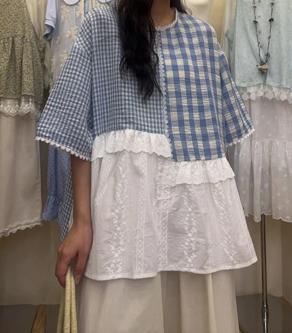 BSG（88191）复古格子上衣