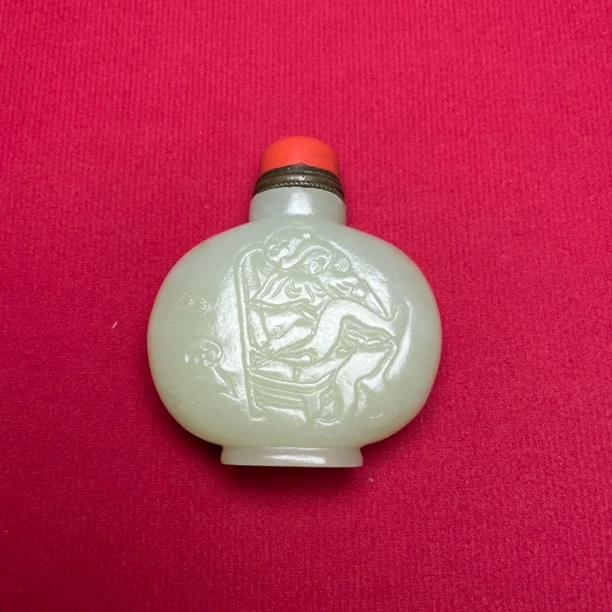 清仓鼻烟壶把件上等和田玉高古玉收藏摆件老物件老玉古玉