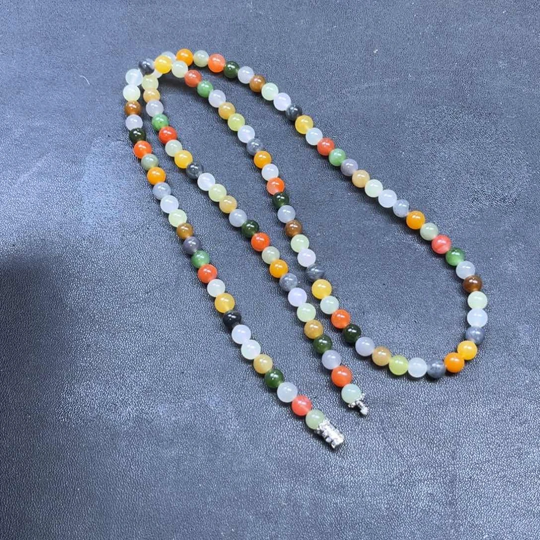 和田玉颈饰未镶嵌多样性彩虹链子货头钢板料